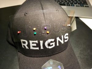 how to make letters and text on baseball hat