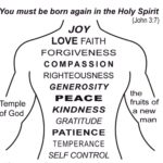 Glädje, Kärlek, Tro, Förlåtelse, Medkänsla, Rättfärdighet, Generositet, Frid, Vänlighet, Tacksamhet, Tålamod, Besinning, Återhållsamhet